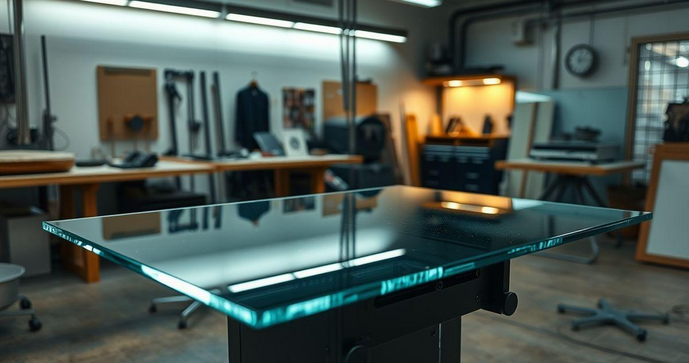 Mesa para corte de vidro basculante ideal para profissionais e artesãos