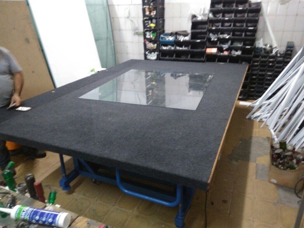 Empresa de mesa de corte de vidro manual
